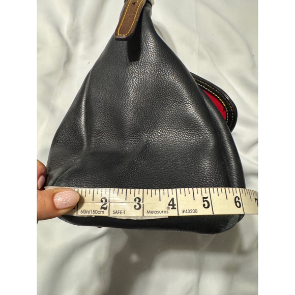 Dooney & Bourke Samba Black Pebbled Leather Logo Lock Hobo Shoulder Bag - Picture 7 of 11